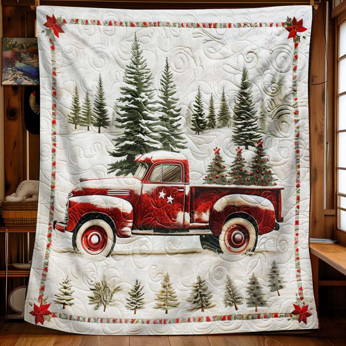 Christmas Truck Blanket - J085 - Premium Blanket