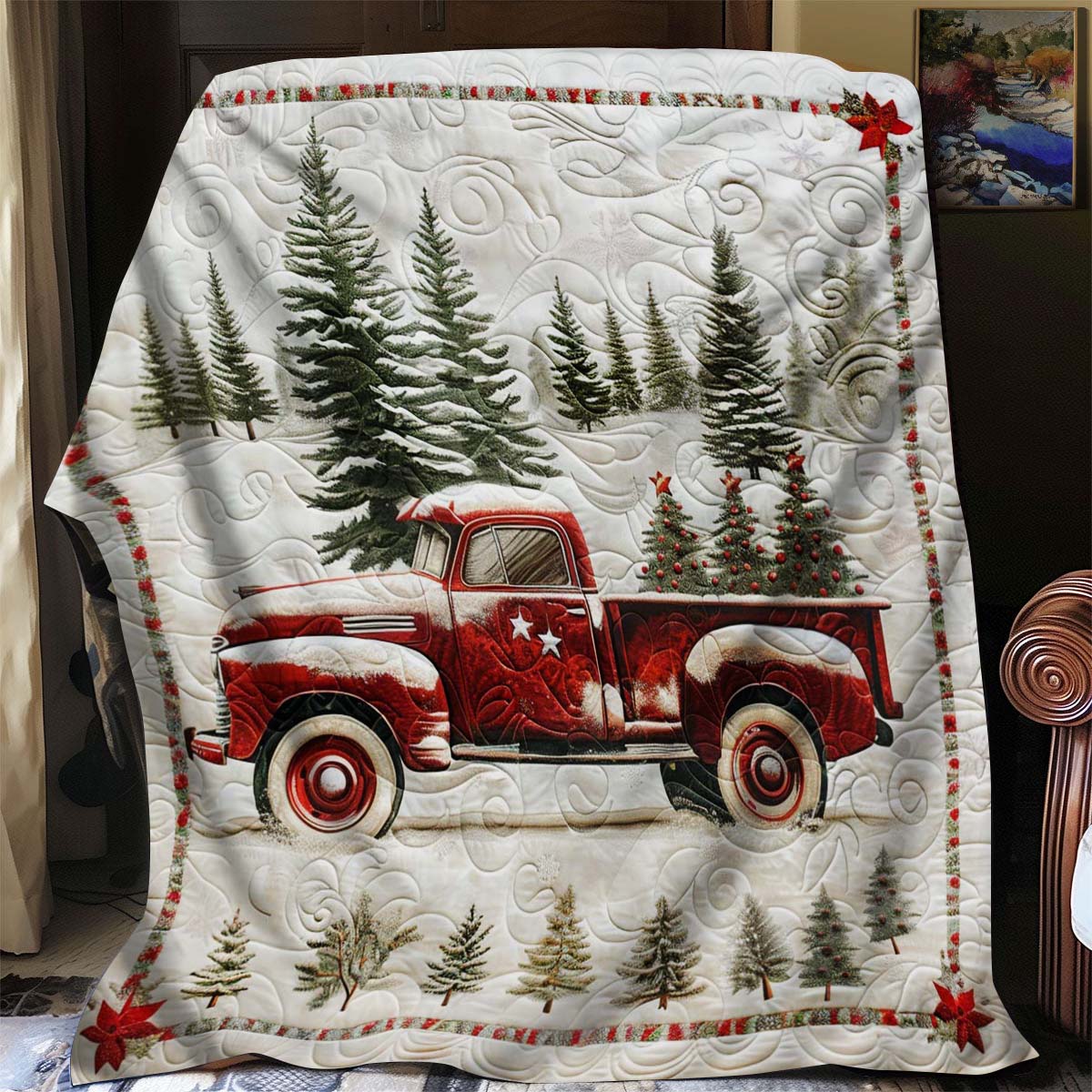 Christmas Truck Blanket - J085 - Premium Blanket