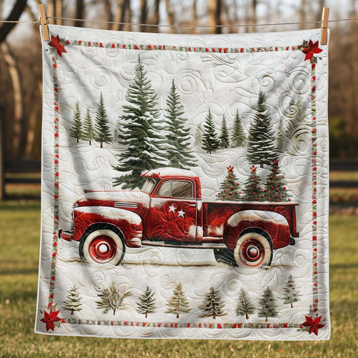 Christmas Truck Blanket - J085 - Premium Blanket