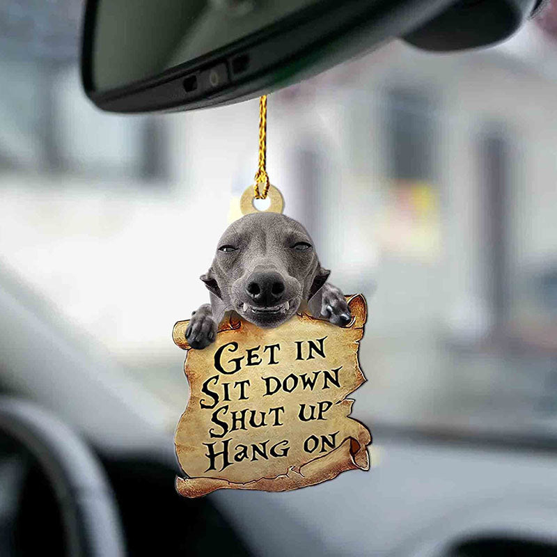 Greyhound Get In Ornament GI068