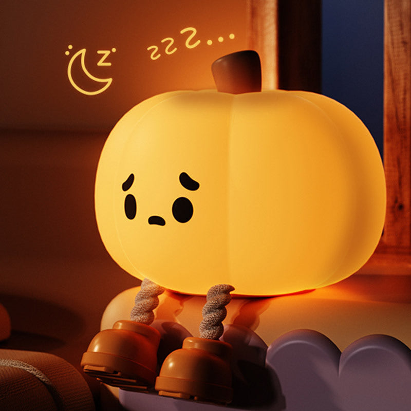 Animal Silicone Soft Night Lights with Touch Sensor - Pumpkin