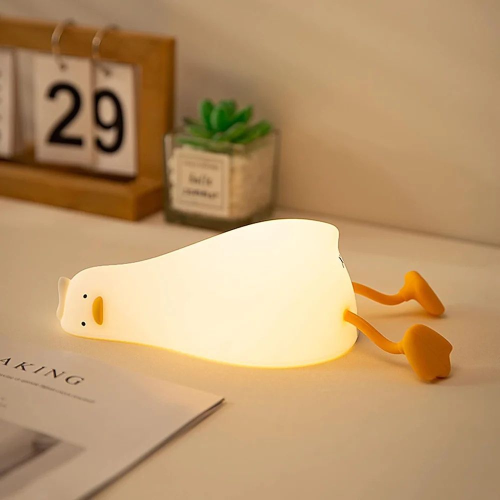 Animal Silicone Soft Night Lights with Touch Sensor - Relaxed Duck