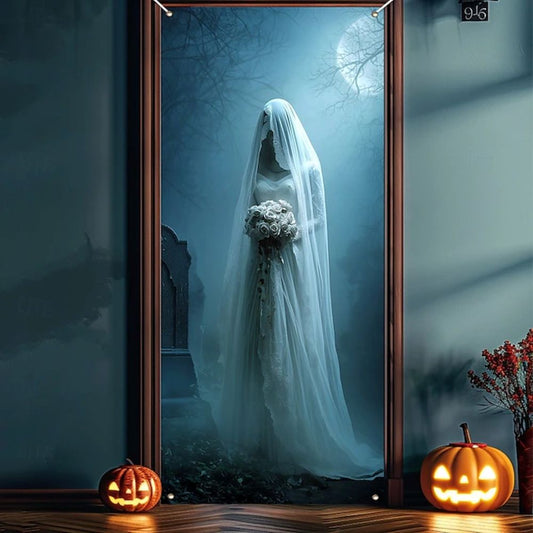 Halloween Spooky Door Covers Ghost Bride SC023
