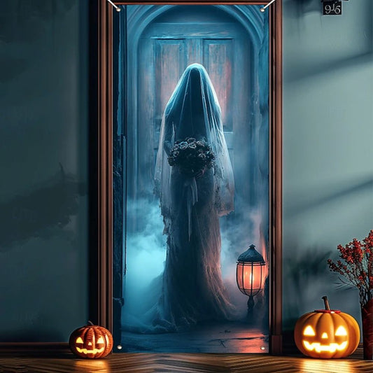 Halloween Spooky Door Covers Ghost Bride SC024