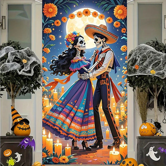 Halloween Spooky Door Covers Day Of The Dead SC026