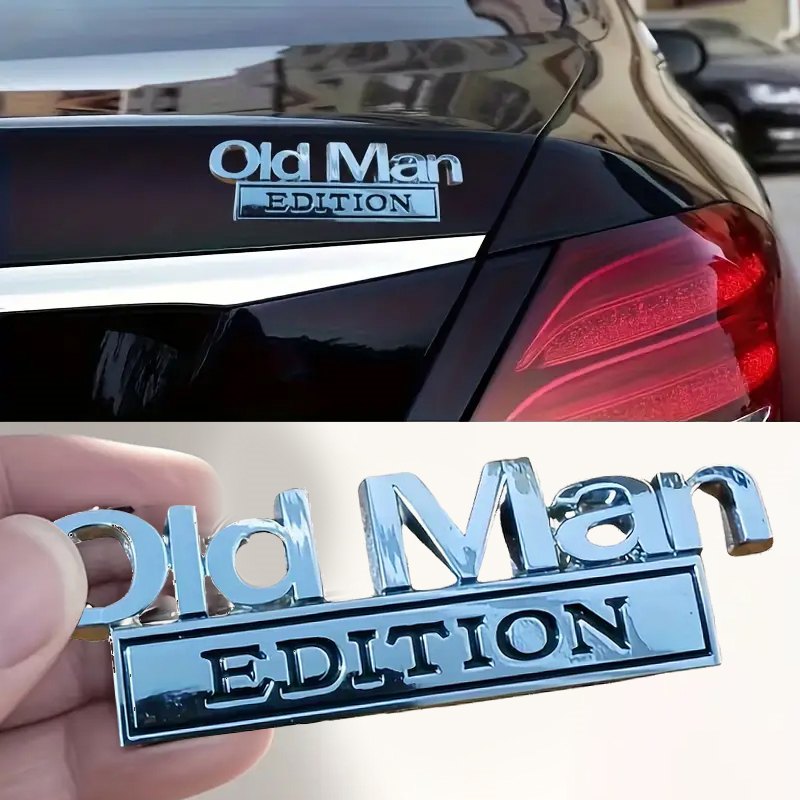 Old Man Edition - Emblem Sticker Badge, Funny Decals for Car, Truck, SUV, Motorcycle - TE001