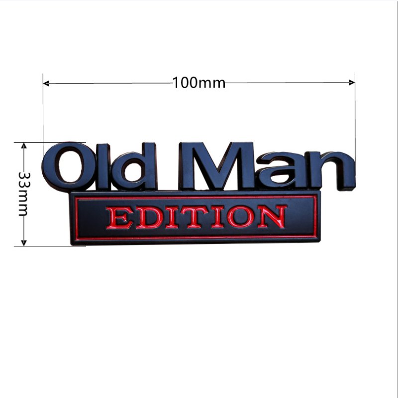 Old Man Edition - Emblem Sticker Badge, Funny Decals for Car, Truck, SUV, Motorcycle - TE001