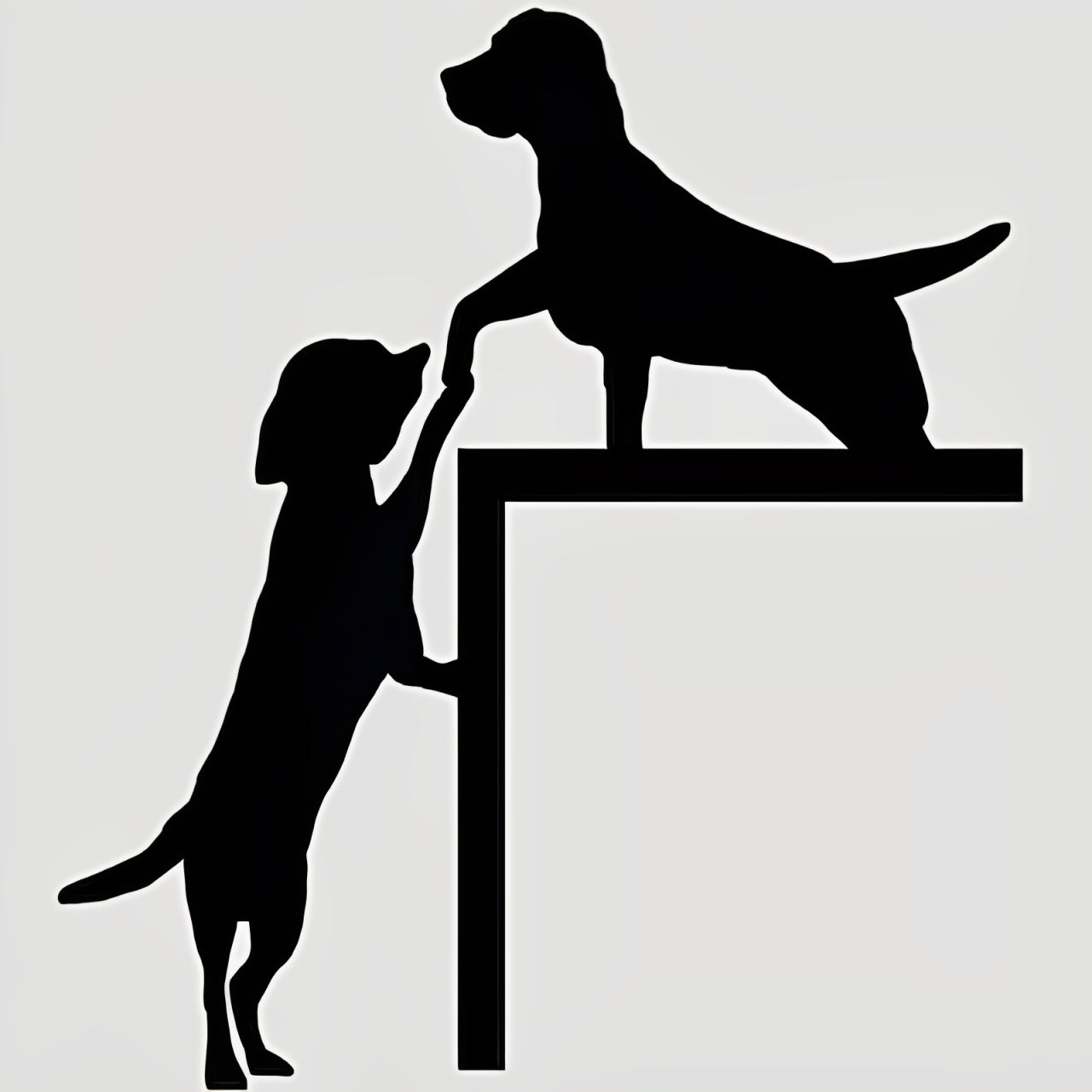 Two Dogs Metal Door Topper DT047