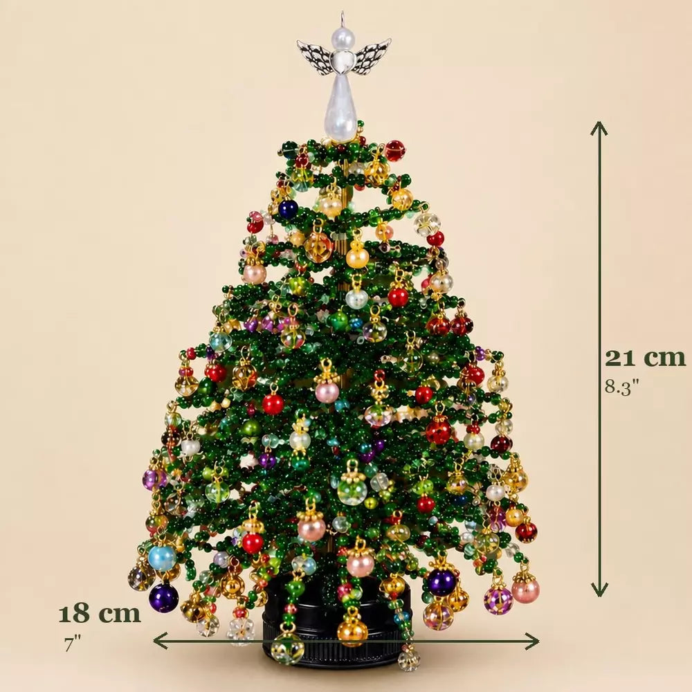 Dimensions of the finished beaded Christmas tree