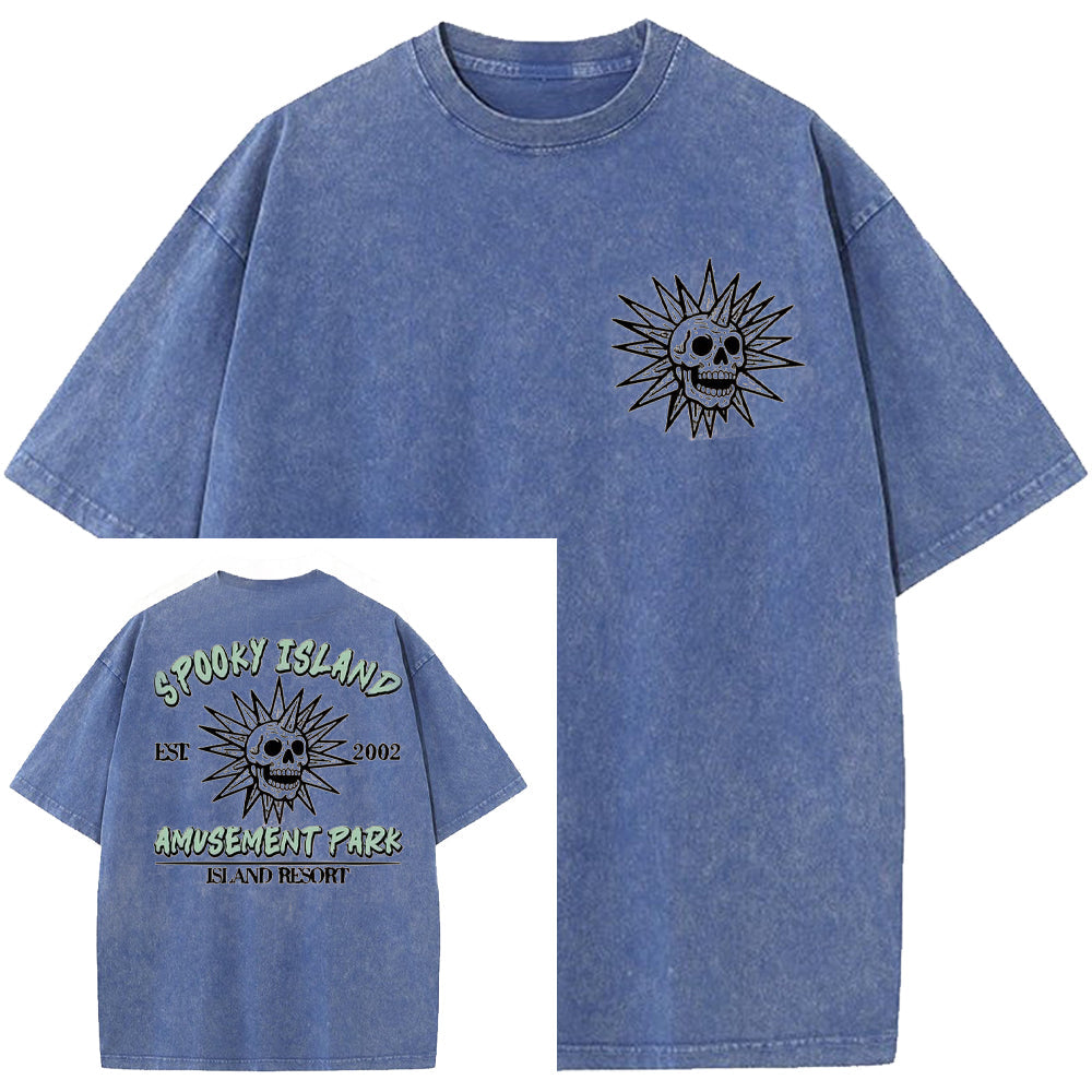 Spooky Island Cartoon Halloween T-Shirt