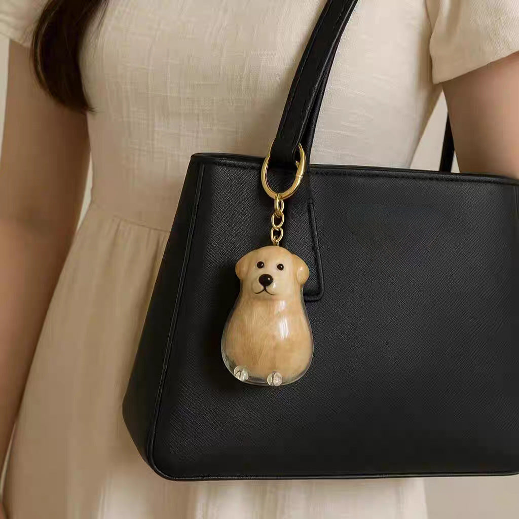 Dog Hair Collector Keychain Charm Memorial Storage Box