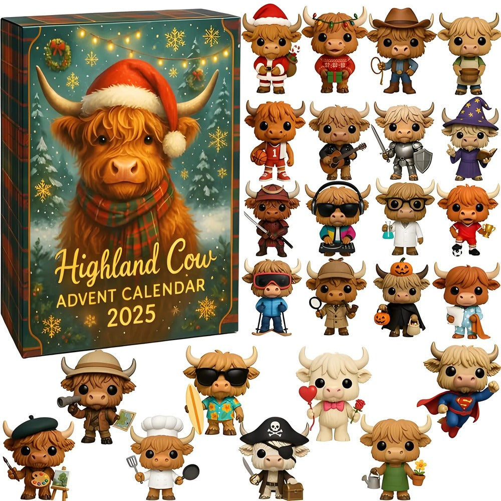 Christmas Gift - Highland Cow Advent Calendar 2025