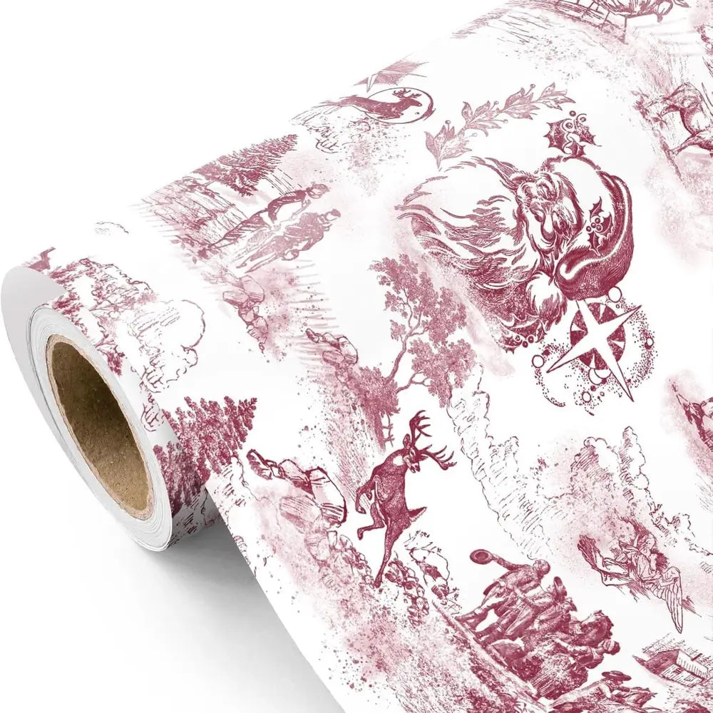Multiple Christmas wrapping paper designs displayed together