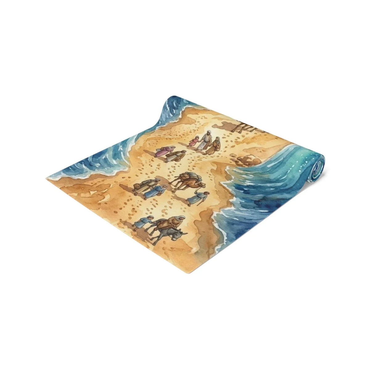 Red sea crossing table runner decor