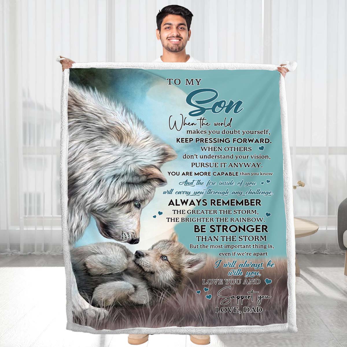 To My Son - From Dad - A246 - Premium Blanket