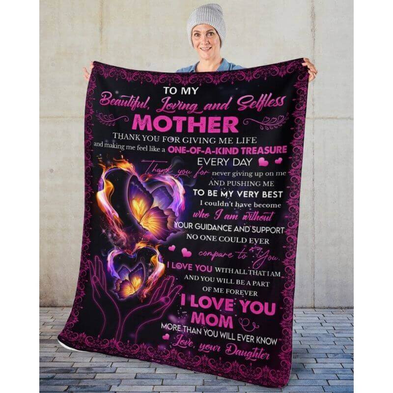 To My Mom - From Daughter - A370 - Premium Blanket