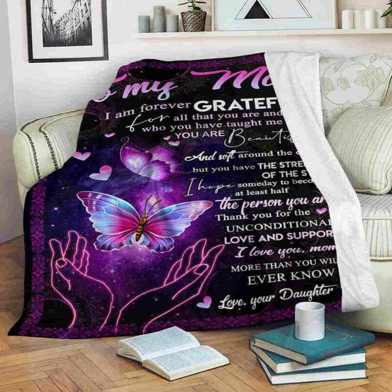 To My Mom - From Daughter - B100 - Premium Blanket