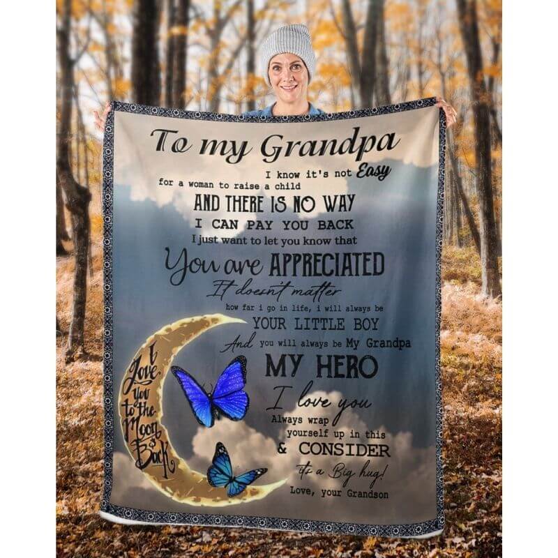 To My Grandpa - From Grandson - A314 - Premium Blanket