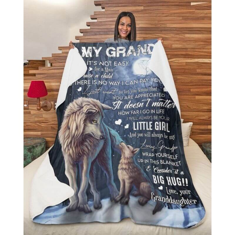 To My Grandpa - From Granddaughter - A371 - Premium Blanket