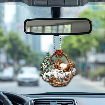 Papillon In Mini Basket Ornament - MB010