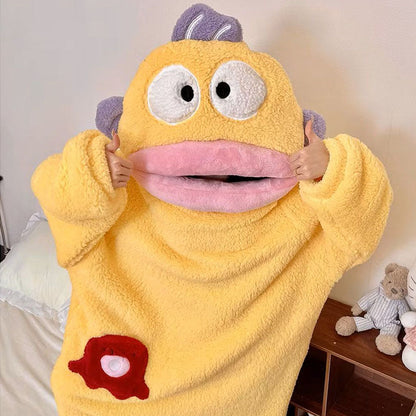 Funny Big Mouth Plush Onesie Pajamas