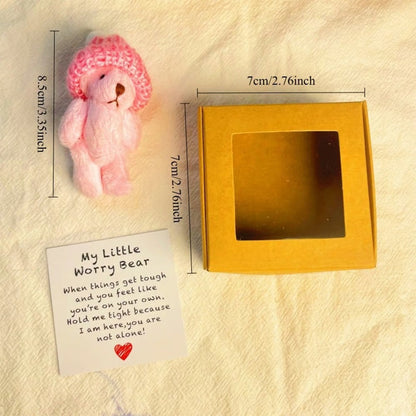 Handmade Mini Plush Teddy Bear in Box