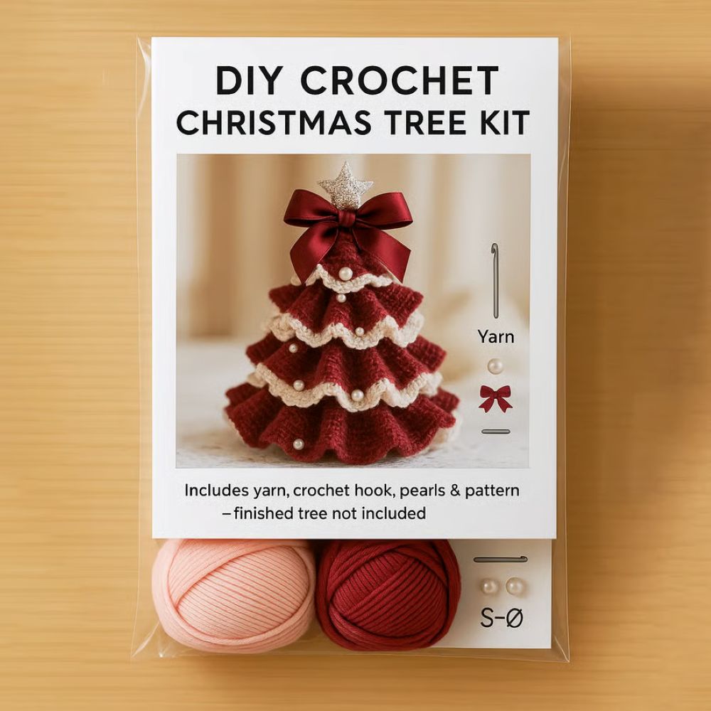 DIY Crochet Christmas Tree Kit – ✨Handmade Holiday Decoration Set