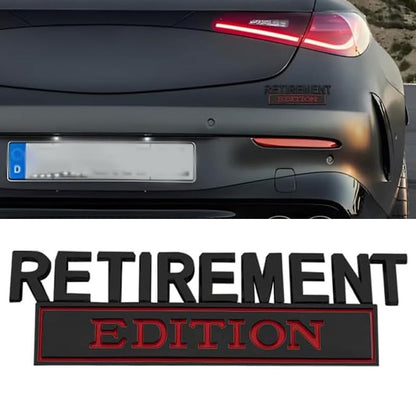 Retirement Edition - Emblem Sticker Badge, Funny Decals for Car, Truck, SUV, Motorcycle - TE030