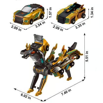 2-in-1 Transforming Dragon Car Toy with Collision Action