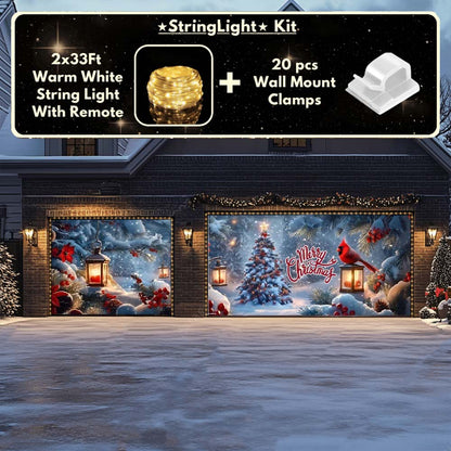 Cardinal's Christmas Garage Door Covers D488