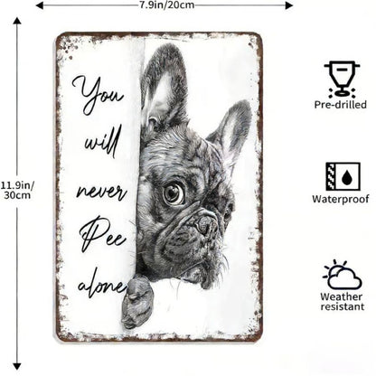 Vintage Black & White Humor Metal Sign - BW004