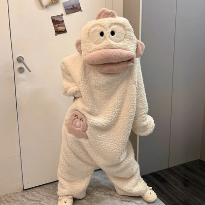 Funny Big Mouth Plush Onesie Pajamas