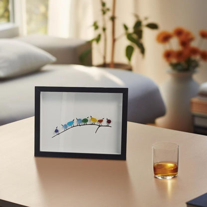 Sea Glass Rainbow Birds - A Truly Unique Handmade Artwork