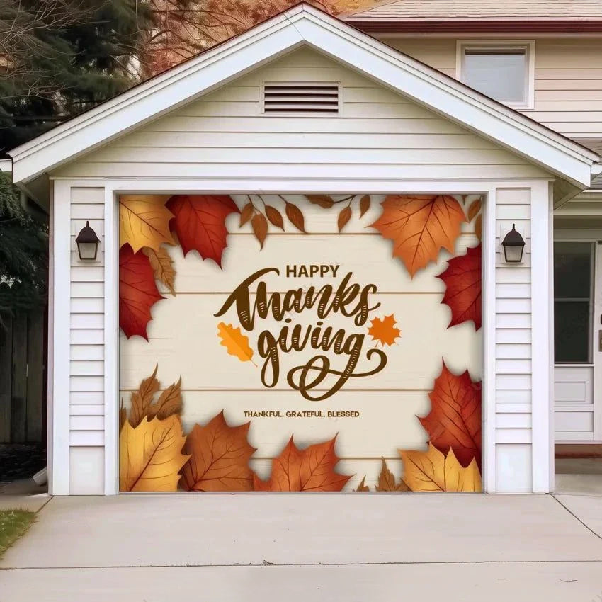 Happy Thanksgiving Festive Garage Door Covers D481