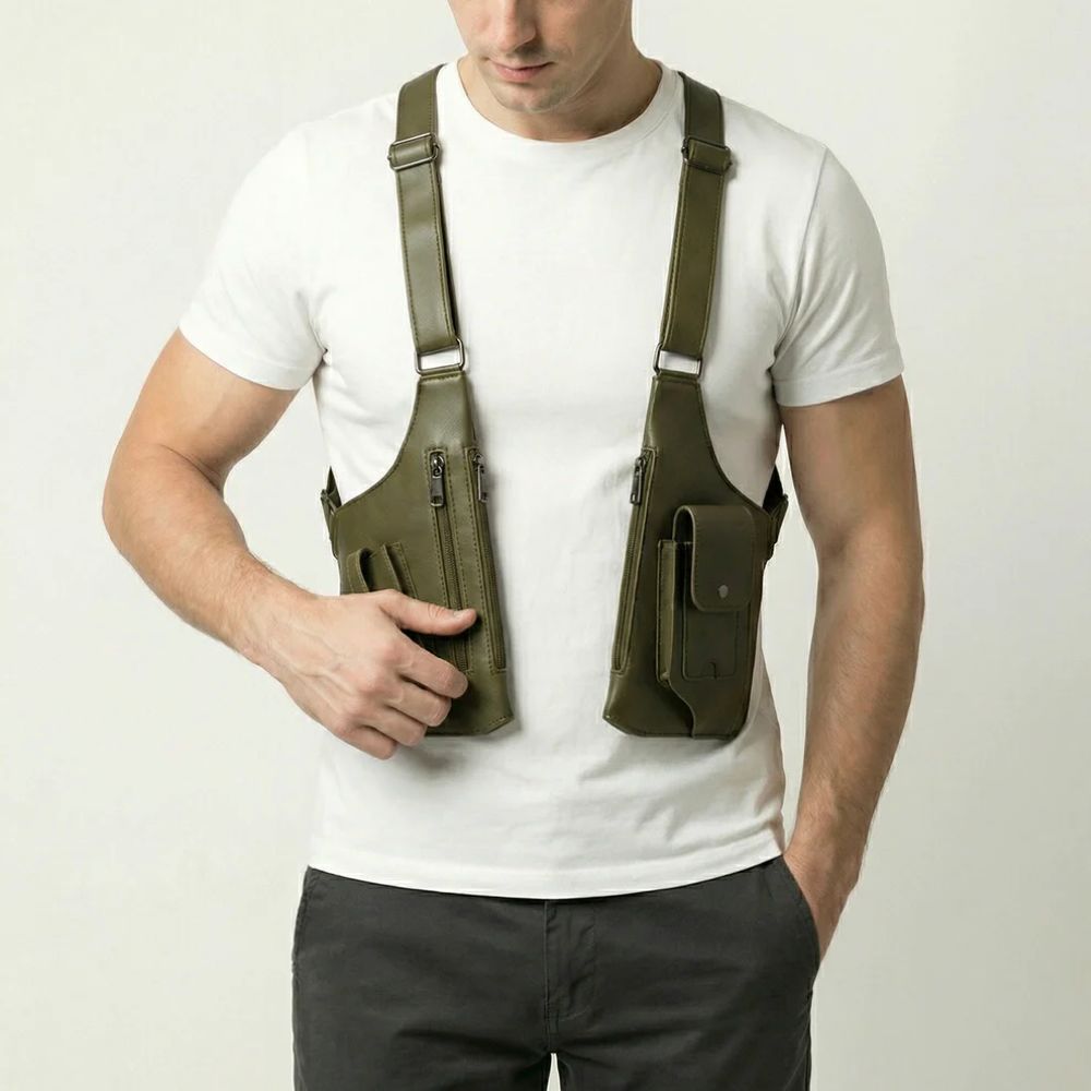 Premium Leather Shoulder Bag - Hidden Anti-Theft Compartments