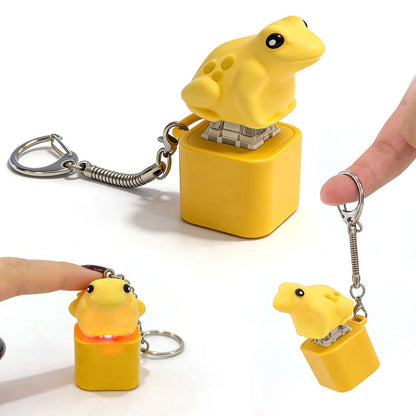 Light Up Animal Keychain Toy - Rechargeable LED Color Changing Sound Button