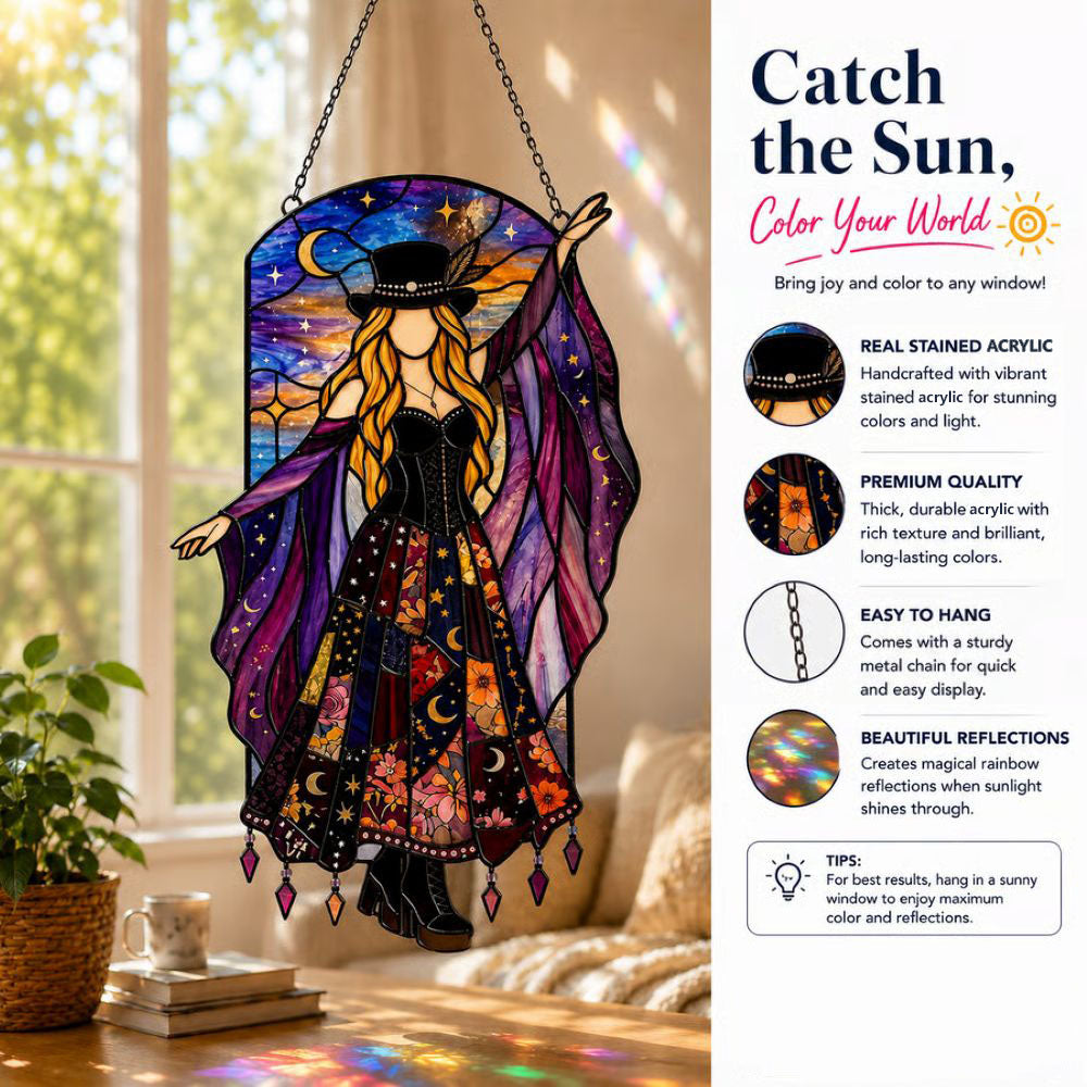 Handmade Stained Spinning Suncatcher