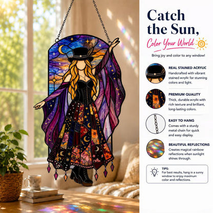 Handmade Stained Spinning Suncatcher