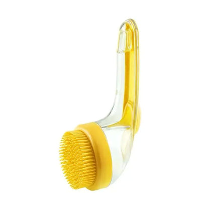 2-in-1 Pet Bath Brush – Shampoo Dispenser & Soft Massage Grooming Tool