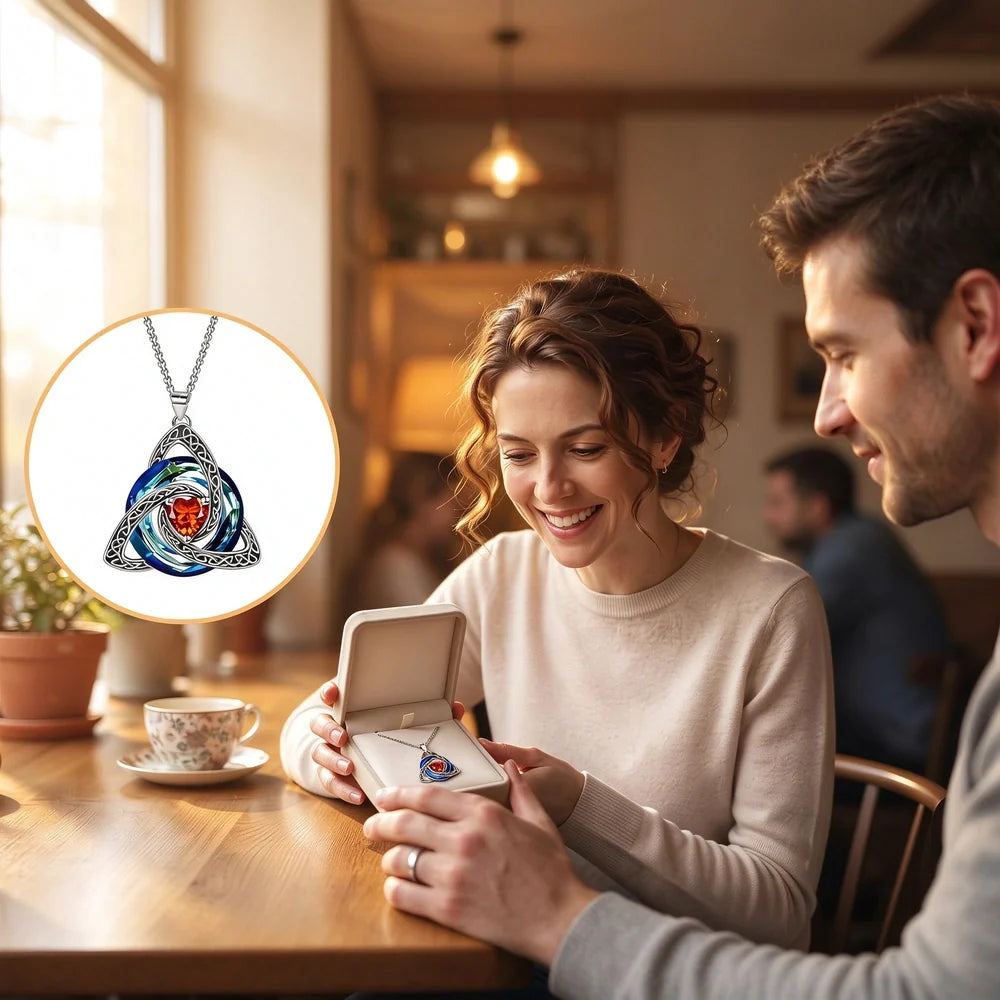 12-Month Celtic Knot Birthstone Heirloom Necklace
