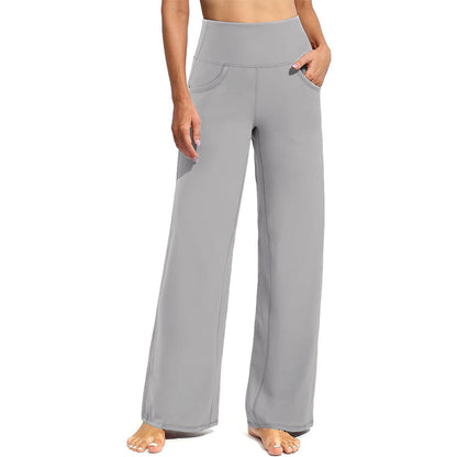 Wide Leg Pants Woman Yoga Pants with Pockets Stretch Loose Casual Lounge Sweatpants