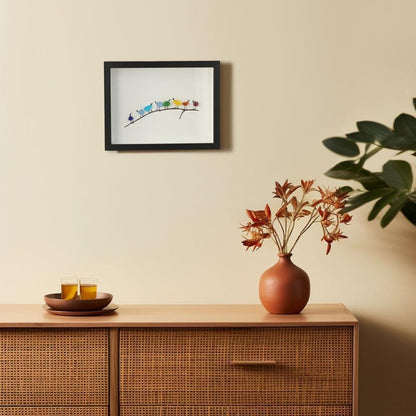 Sea Glass Rainbow Birds - A Truly Unique Handmade Artwork