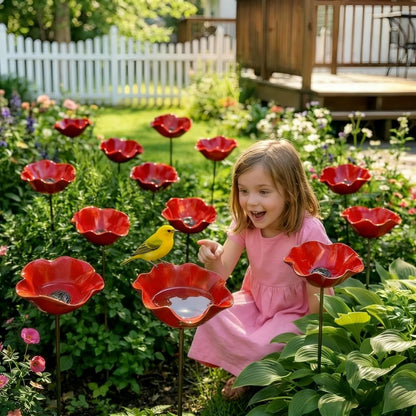 Handmade Metal Flower Garden Stake