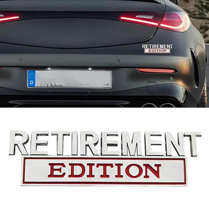 Retirement Edition - Emblem Sticker Badge, Funny Decals for Car, Truck, SUV, Motorcycle - TE030