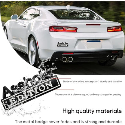Asshole Edition - Emblem Sticker Badge, Funny Decals for Car, Truck, SUV, Motorcycle - TE009