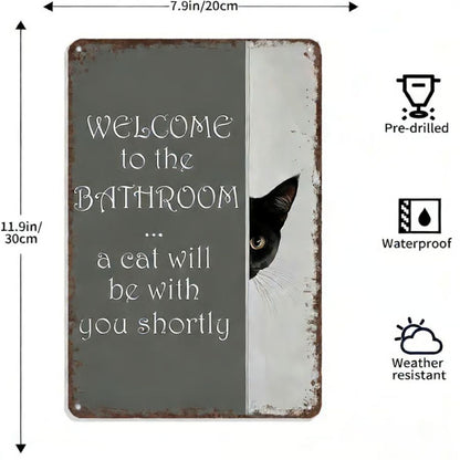Vintage Black & White Humor Metal Sign - BW005