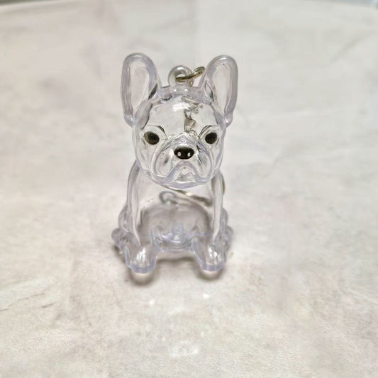 French Bulldog Hair Collector Keychain Charm Memorial Storage Box HC019