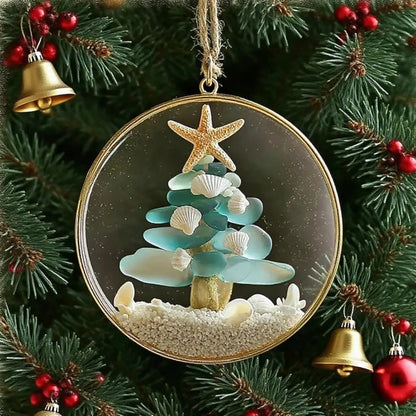 Sea Glass Coastal Christmas Tree Ornament