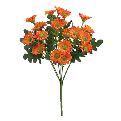 Artificial Outdoor Sunset Mums Flowers - UV resistant, Waterproof, Windproof