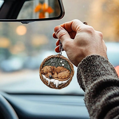 Rhodesian Ridgeback In Mini Basket Ornament - MB016